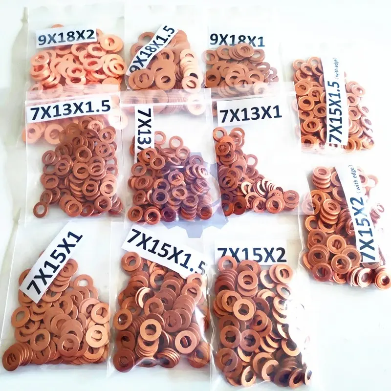New COMMON RAIL Injector Shim Model F00J02175 F00VC17502 F00VC17503 F00VC17504 F00VC17505 F00VC17506 Injector Copper Washers